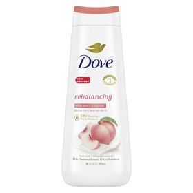 Dove Moisturizing Gentle Women's Body Wash, White Peach & Rice Milk All Skin Type, 20 oz