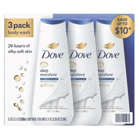 Dove Nourishing Body Wash, Deep Moisture, 23 Fluid Ounce (Pack of 3)