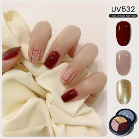 MAYCHAO Solid Color Nail Gel Polish Full Coverage Paint Gel DIY Nail Art Designs Soak Off UV LED Manicure Varnish Solid UV Gel (Color: UV532)