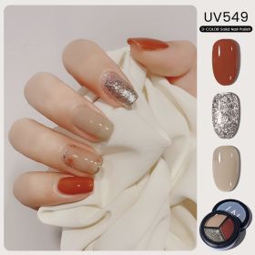 MAYCHAO Solid Color Nail Gel Polish Full Coverage Paint Gel DIY Nail Art Designs Soak Off UV LED Manicure Varnish Solid UV Gel (Color: UV549)